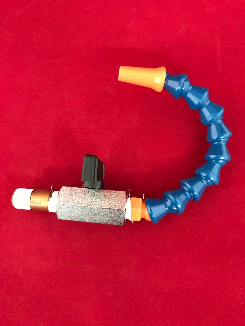 Heavy Duty Engine Oil Drain Ball Valve Kit w/ Brass Nipple & 1/4” Flexible Lock Line